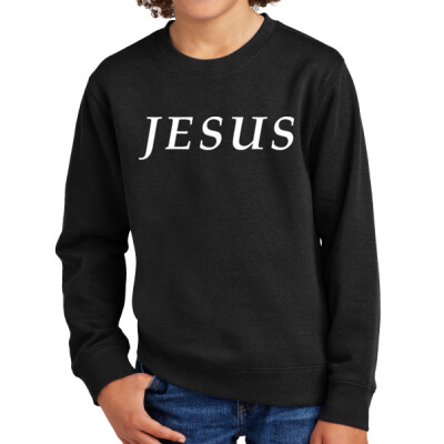 Youth Manu Wrestling Jesus Crewneck Sweatshirt Thumbnail