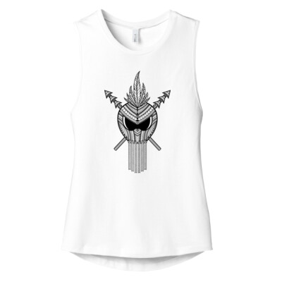 Women's Manu Wrestling White Tank Top Thumbnail