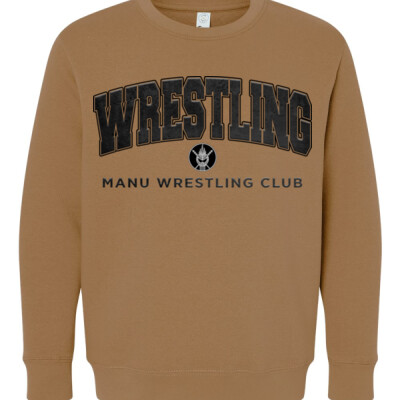 Youth Manu Wrestling Club Brown Crewneck Sweatshirt Thumbnail