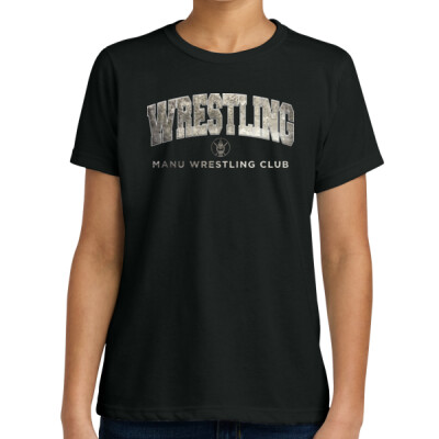Youth Manu Wrestling Club Black T-shirt Thumbnail